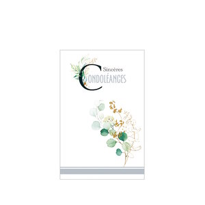 Carte De Voeux - Condoléances - Sincères Condoléances - Fleurs Aquarelles