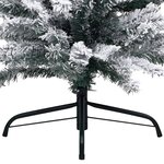 vidaXL Sapin de Noël artificiel mince pré-éclairé et boules vert 210cm