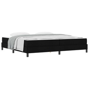 vidaXL Lit à ressorts avec matelas Noir 200 x 200 cm tissu