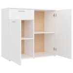 vidaXL Buffet blanc 80x36x75 cm bois d'ingénierie