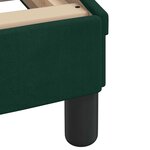 vidaXL Cadre de lit Dover vert foncé 90x200 cm velours