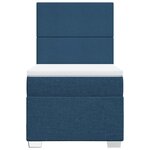 vidaXL Sommier à lattes de lit avec matelas Bleu 80x200 cm Tissu