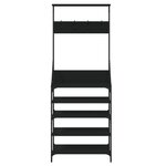 vidaXL Porte-vêtements et rangement des chaussures noir 70x34x184 cm
