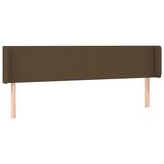 vidaXL Tête de lit à LED Marron foncé 183x16x78/88 cm Tissu