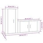 vidaXL Ensemble de meubles TV 2 Pièces Blanc Bois d'ingénierie