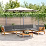 vidaXL Salon palette de jardin avec coussins 5Pièces bois d'acacia massif