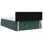 vidaXL Cadre de lit ottoman avec matelas vert foncé 140x200 cm velours