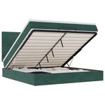 vidaXL Cadre de lit ottoman avec matelas vert foncé 160x200 cm velours