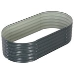 vidaXL Lit surélevé de jardin 160x80x44 cm Acier galvanisé Gris