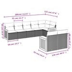 vidaXL Salon de jardin avec coussins 8 Pièces beige résine tressée