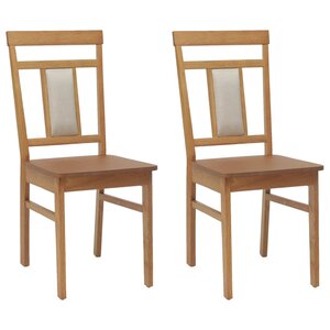 vidaXL Chaise de salle à manger 2 Pièces Naturel