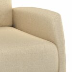 vidaXL Fauteuil inclinable électrique Crème Tissu