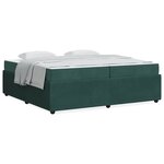 vidaXL Cadre de lit avec matelas Vert foncé 200 x 200 cm Velours