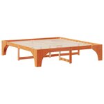 vidaXL Cadre de lit Marron 200 x 200 cm Pin massif