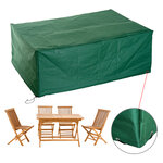 Housse de protection etanche pour meuble salon de jardin rectangulaire 210L x 140l x 80H cm vert