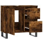vidaXL Armoire de bain chêne fumé 65x33x60 cm bois d'ingénierie