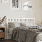 vidaXL Tête de lit métal blanc 120 cm