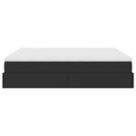 VidaXL Cadre de lit ottoman avec matelas noir 180x200 cm similicuir