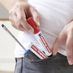 Marqueur Permanent 500 Bleu Clair Corps Alu Pointe Biseau 2-7 mm x 10 EDDING