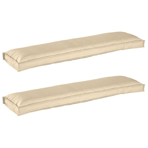vidaXL Set de coussins de palette 2 Pièces Beige 150 x 40 x 8 cm