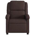 vidaXL Fauteuil inclinable Marron foncé Tissu