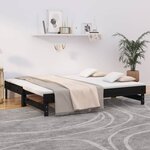 vidaXL Lit coulissant 2x(90x190) cm Bois de pin massif