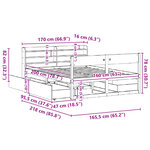 vidaXL Cadre de lit sans matelas 160x200 cm bois massif de pin