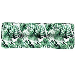 vidaXL Coussin de palette à motif de feuilles 120x40x12 cm Tissu