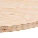 vidaXL Plateau de table 100x50x2 5 cm Bois massif Pin Ovale