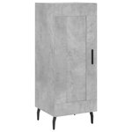 vidaXL Buffet Gris béton 34 5x34x90 cm Bois d'ingénierie