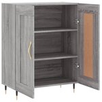 vidaXL Buffet sonoma gris 69 5x34x90 cm bois d'ingénierie