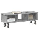 vidaXL Meuble TV Gris Sonoma 100 x 35 x 35 cm Bois d'ingénierie