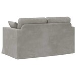 vidaXL Canapé Gris clair 138 x 78 x 80 cm Velours