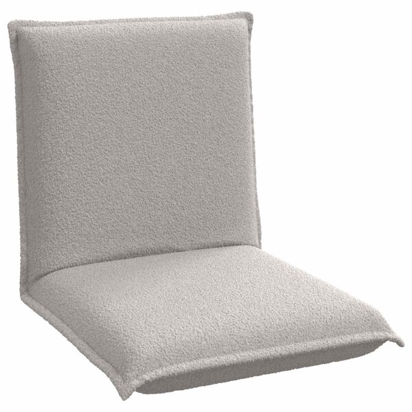 vidaXL Fauteuil de sol ajustable Gris clair Tissu en laine de mouton