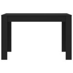 vidaXL Table de salle à manger Noir 120 x 60 x 76 cm Bois d'ingénierie