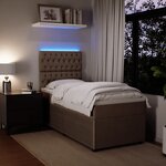 vidaXL Sommier à lattes de lit et matelas Gris clair 100x200cm Velours
