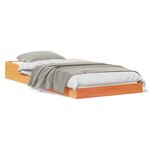 vidaXL Cadre de lit Marron cire 80 x 200 cm Bois massif en pin