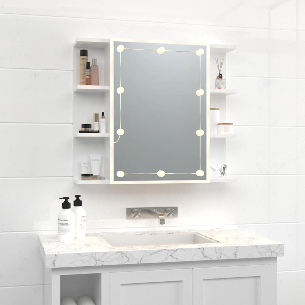 Armoire Murale Miroir De Salle De Bain MDF Kleankin | Leroy Merlin