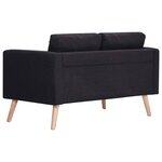 vidaXL Ensemble de canapé 2 Pièces tissu noir