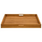 vidaXL Plateau de service 70x70 cm Bois de teck massif
