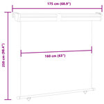 vidaXL Auvent latéral de balcon 175x250 cm Bleu