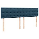 vidaXL Sommier à lattes de lit et matelas Bleu 200x200 cm velours