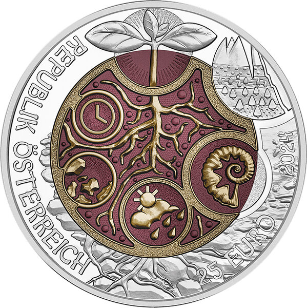 Pièce de monnaie en Argent 25 Euro g 16.50 Millésime 2024 Niobium EDAPHON