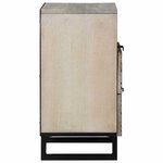 vidaXL Cabinet de chevet avec tiroir Blanc et noir 50 x 33 x 60 cm