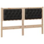 vidaXL Tête de lit Autre Marron et noir 140 cm Bois massif en pin
