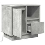 vidaXL Cabinet de chevet avec tiroir Gris béton 50 x 34 5 x 50 cm.