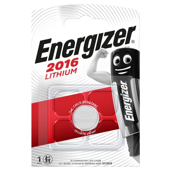 Blister de 1 pile lithium calculatrices/photo CR 2016 3V ENERGIZER