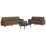 vidaXL Ensemble de canapés 3 Pièces repose-pied et coussins décoratifs