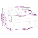 vidaXL Banc Chesterfield Crème 120 5 x 65 x 75 cm Cuir synthétique