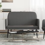 vidaXL Banc Gris 107x80x81 cm Similicuir